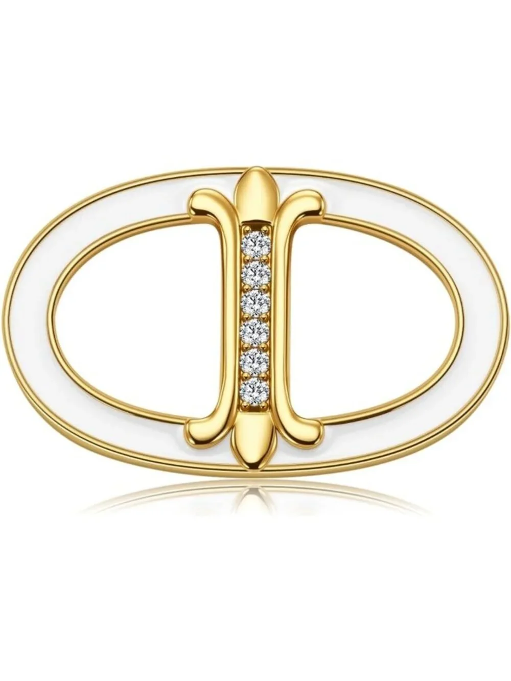Elegant Oval Silk Scarf Ring, 18K Gold Plated Accessory for Women